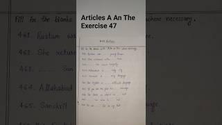 Use of Articles A An The |Exercise 47|#trending #viral #shorts