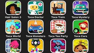 ALL TOCA BOCA MOBILE: World,Train,Mystery,Monster,Cars,House,Block,Dance,Band,Kitchen,Hair Salon 3