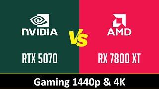 RTX 5070 vs RX 7800 XT