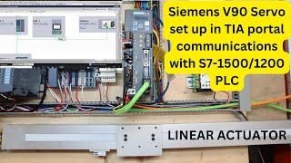 Siemens V90 Servo set up in TIA portal communications with S7-1500/1200 PLC