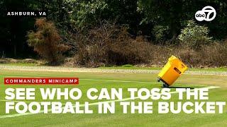 Commanders quarterbacks test their throwing accuracy