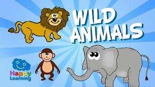 Aprende inglés. Los Animales Salvajes en Inglés. Videos Educativos para Niños