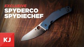 Spyderco Spydiechef with Titanium Handles (Satin Finish) | KnifeJoy Exclusive