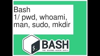 BASH -- 1 (Linux) pwd, whoami, man, sudo su, mkdir......