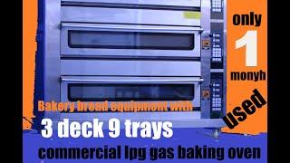 3 layers 9 trays gas lpg deck oven Bakery bread for sale at melbourne