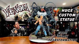 RARE HUGE CRAZY SYMBIOTE STATUE!  EDDIE BROCK TRANSFORMING into VENOM!