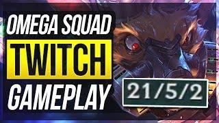 BY FAR BEST TWITCH SKIN!! HIS Q IS SO COOL! - Omega Squad Twitch Gameplay - League of Legends