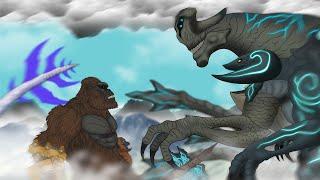 Shimo & Kong vs Slattern , Scunner  : Monsterverse x Pacific Rim 2 | ANIMATION