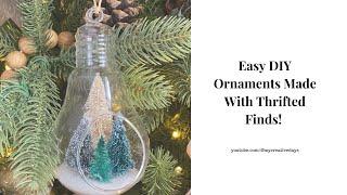 Easy DIY Thrifted Ornament | Budget-Friendly Christmas Craft Ideas