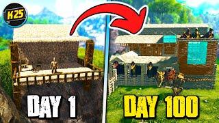 I Survived 100 Days in HARDCORE ARK The Island... Here's what Happened 