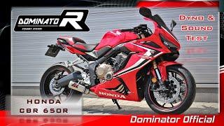 Honda CBR 650R  Dyno  Pure Sound  Dominator Full System HQ Sound  Exhaust Compilations