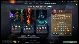 200+ REROLLS DOTA 2 Candyworks Caravan (Back to Back Arcana)