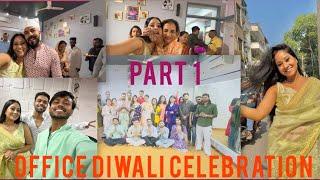 Office diwali celebration || PART 1 || First time i attended office diwali pooja Boht maza aaya️