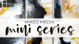 6 Mixed Media Paintings in 20 Minutes! #arttutorial #abstractpainting #collageart #gridjournal