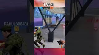 1 Vs 4 In Free Fire Max  #shorts #freefire #youtubeshorts #short