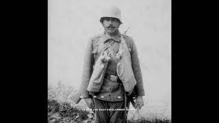 Austrian Stormtrooper shows his equipment in Slovenia. Battle of Caporetto, 1917.