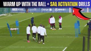 Warm Up with the ball + SAQ Activation Drills / PSG Training