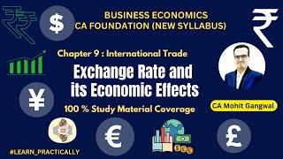 Exchange rate and its Economic Effects Unit 4 International Trade| CA Foundation | Full SM Revision