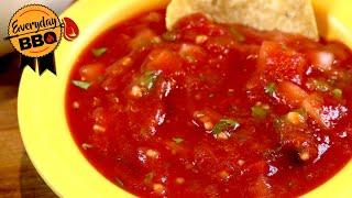 EASY Salsa Recipe - How To Make Homemade Restaurant Salsa in 5 Minutes!  Fast Easy Delicious Salsa