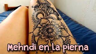 Henna Tattoo Leg Floral.