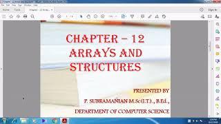 Memory Representation of 2D Array, Types of 2D Array, Row Major & Column Major Order.