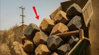 PLAYING with GIANT Rocks! ASMR Rock Quarry CRUSHING Operations - Primary Jaw Crusher in Action.