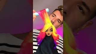 Siren Eyes and Sunset Hair #pidgindoll #sireneyes #sunsethair #dolls #hairstyle #hair #haircolor