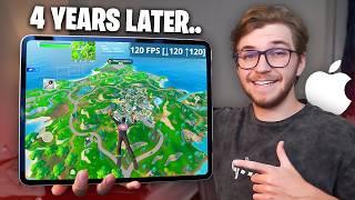 I Played Fortnite Mobile iOS on an iPad with 120 FPS! (It's amazing)