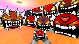 Saving RedDemonFace From Geometry Dash Emoji "BLOOD IN THE BATH" And Lobotomy Dash Nextbot Gmod