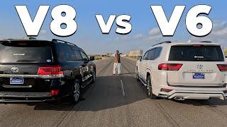 Drag Race | V8 vs V6 | LC200 vs LC300 | PakWheels