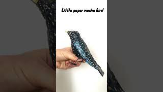 Sweet little paper mache bird sculpture i painted and varnished #artandcraft #papelmache