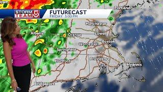 Video: Tropical showers, risk of brief spin-up