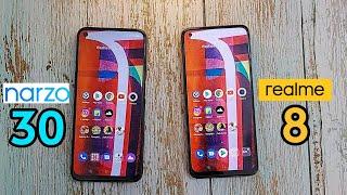 Realme 8 4G vs Narzo 30 4G Speed Test | Display | Speaker | Battery & Heating Test!