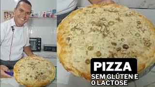 Melhor pizza caseira pra fazer hoje sem glúten e sem lactose massa passo a passo