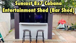 Suncast Cabana Entertainment Shed 8 ft. x 7 ft. Review (Bar Shed)