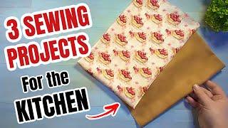 3! Sewing Projects for The Kitchen   3 Sewing Ideas for the Home