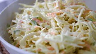 Very Simple Coleslaw Recipe With Mayonnaise | How to make coleslaw salad