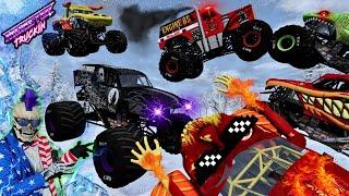 Monster Jam INSANE Racing, Freestyle and High Speed Jumps #68 | BeamNG Drive | Grave Digger