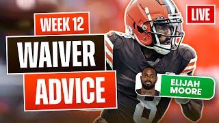 Fantasy Football Week 12 Waiver Wire Advice | Players to Add and Drop (2024)