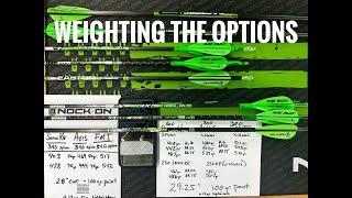 WEIGHTING YOUR OPTIONS- 250,300,340 spine AXIS, FMJ, SONIC KE