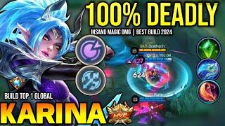 KARINA BEST BUILD 2024 | BUILD TOP GLOBAL KARINA GAMEPLAY | MOBILE LEGENDS