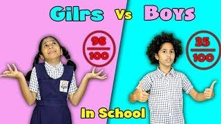 Girls Vs Boys In School Funny Video | Pari's Lifestyle Moral Story