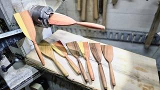 How to Make a Beautiful Wooden Spatula on the Lathe | Woodturning Inspiration from Dodir Drva