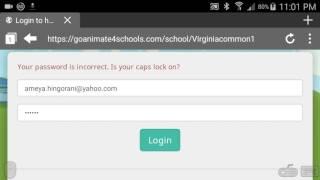 Error login to Mikey's Goanimate4schools account