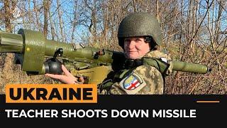 Ukrainian teacher-turned-soldier shoots down Russian missile | #AJshorts