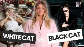 Black Cat Energy (dark feminine) VS White Cat Energy (light feminine) when & how to use both.