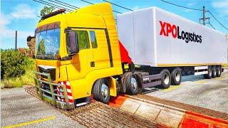 Trucks vs Upside Down Speed Bumps | BeamNG.DRIVE