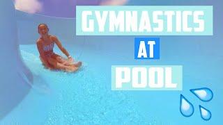 Gymnastics At Public Pool!