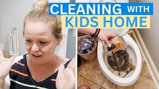 NEW SUMMER HOMEMAKING WITH KIDS AT HOME ALL DAY | CLEAN WITH ME
