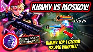 NOT EVEN MOSKOV CAN HANDLE HER! KIMMY TOP 1 GLOBAL 92.8% WINRATE! | MOBILE LEGENDS